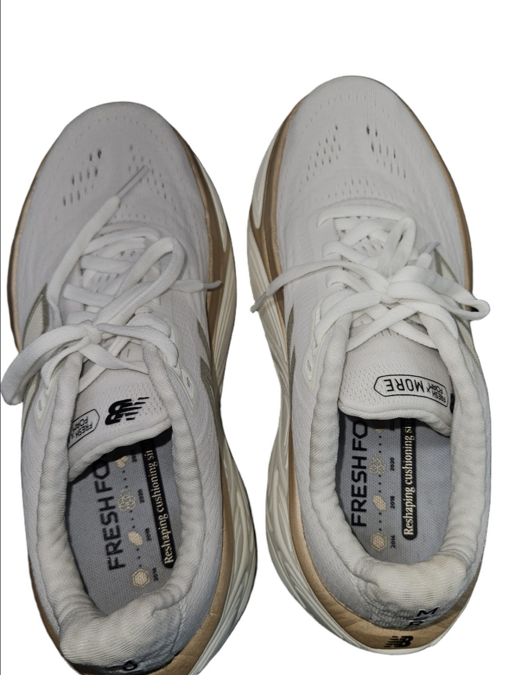 New Balance Fresh Foam X More v5 Women’s Running Shoes White Gold Size 8 - Picture 5 of 8